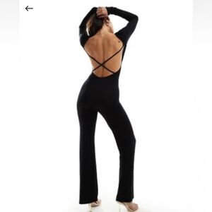 ASOS Black Open-Back Jumpsuit